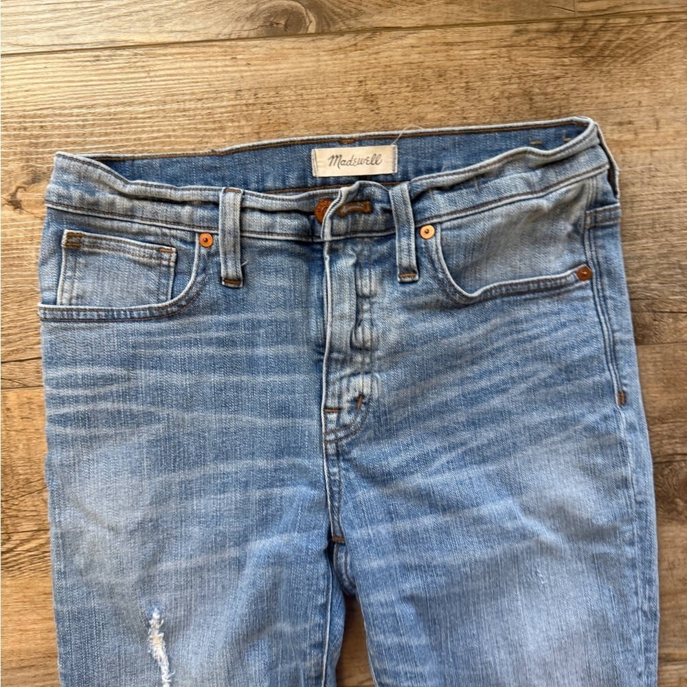 Madewell 9” High-Rise Skinny Distressed Jeans - 28 - Picture 5 of 9